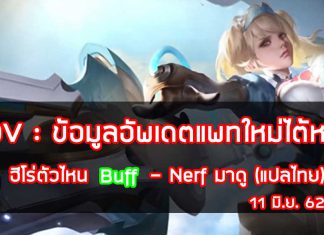 ข้อมูลอัพเดตแพทใหม่ไต้หวัน 11 มิ.ย.