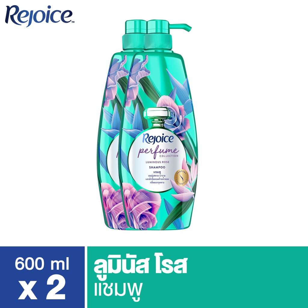 Rejoice รีจอยส์ คอลเลคชั่นน้ำหอม ลูมินัส โรส แชมพู 600